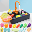 Conjunto de pia de cozinha infantil elétrica