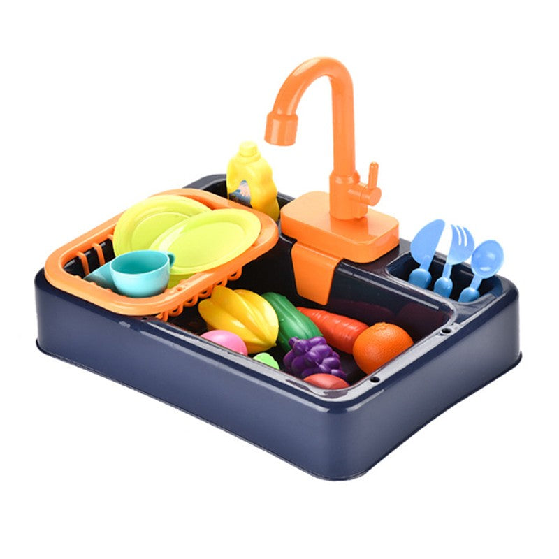Conjunto de pia de cozinha infantil elétrica