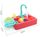 Conjunto de pia de cozinha infantil elétrica