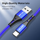 3a usb tipo c cabo fio para samsung s24 s23 xiaomi mi 14 telefone móvel de carr