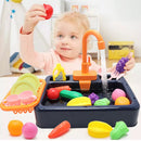 Conjunto de pia de cozinha infantil elétrica