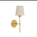 Arandela Tocheiro Metal E Tecido Champanhe 60x 15cm