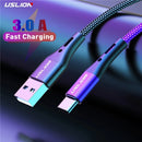 3a usb tipo c cabo fio para samsung s24 s23 xiaomi mi 14 telefone móvel de carr